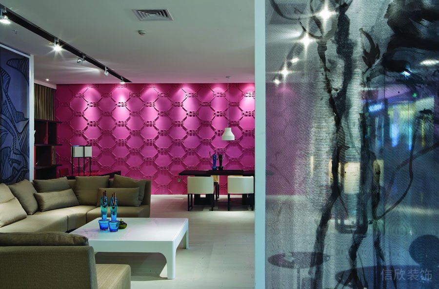 深圳南山鮮色調(diào)辦公室裝修_洽談區(qū)