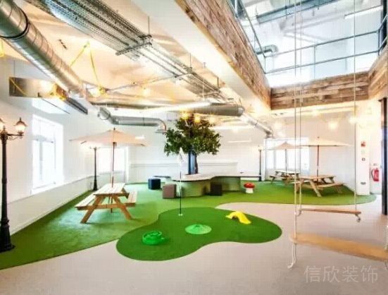 工業(yè)風(fēng)天花板兒童休息區(qū)裝修
