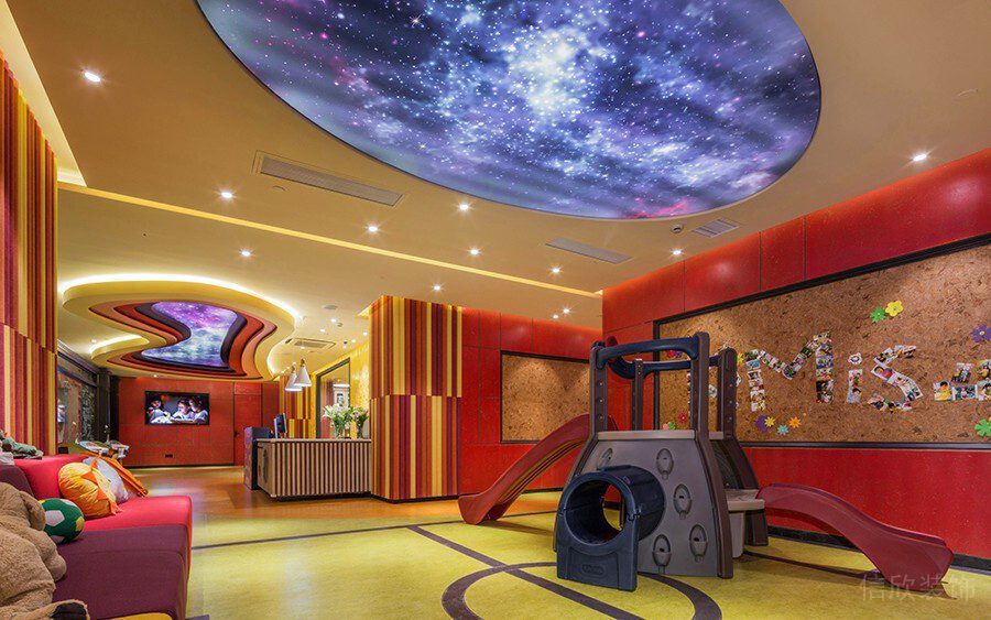兒童滑梯裝修設(shè)計(jì)軟木自由拼貼墻體裝修圖