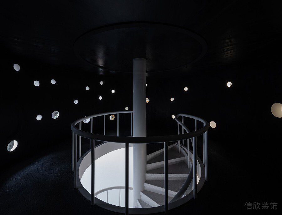 暗黑風環(huán)形扶梯設計