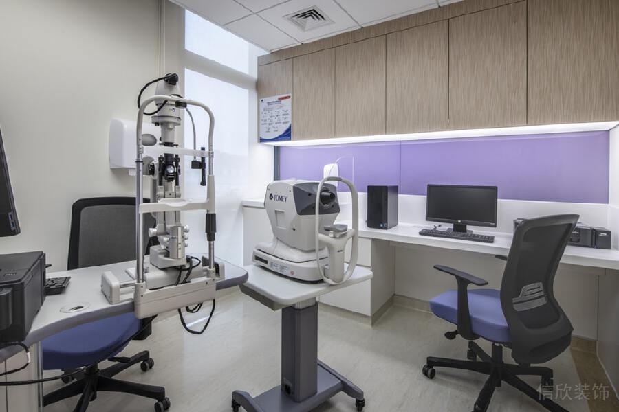 眼科治療區(qū)域裝修設(shè)計(jì)紫色效果圖工作區(qū)域
