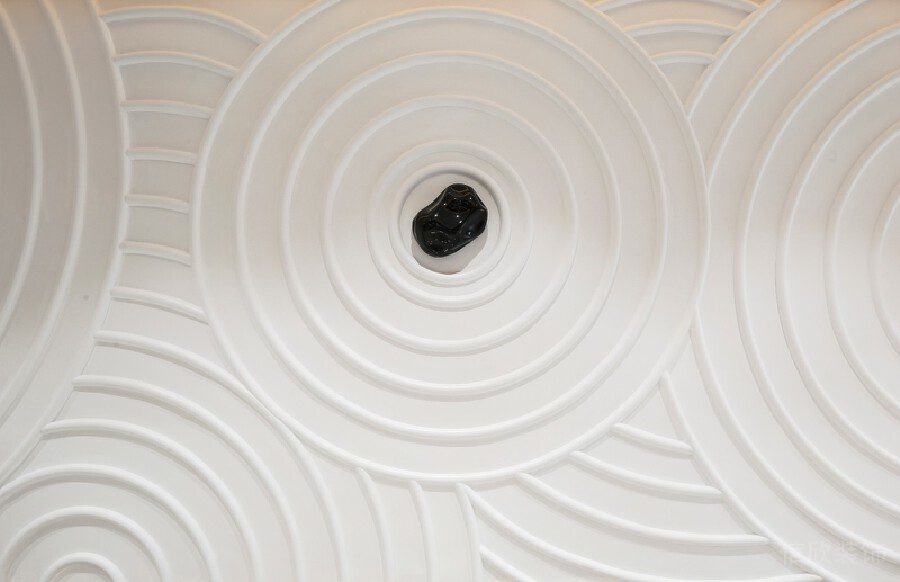 墻體裝修效果圖圓形石膏線藝術(shù)設(shè)計