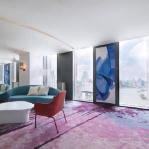 地毯裝修設計彩色花卉辦公室效果