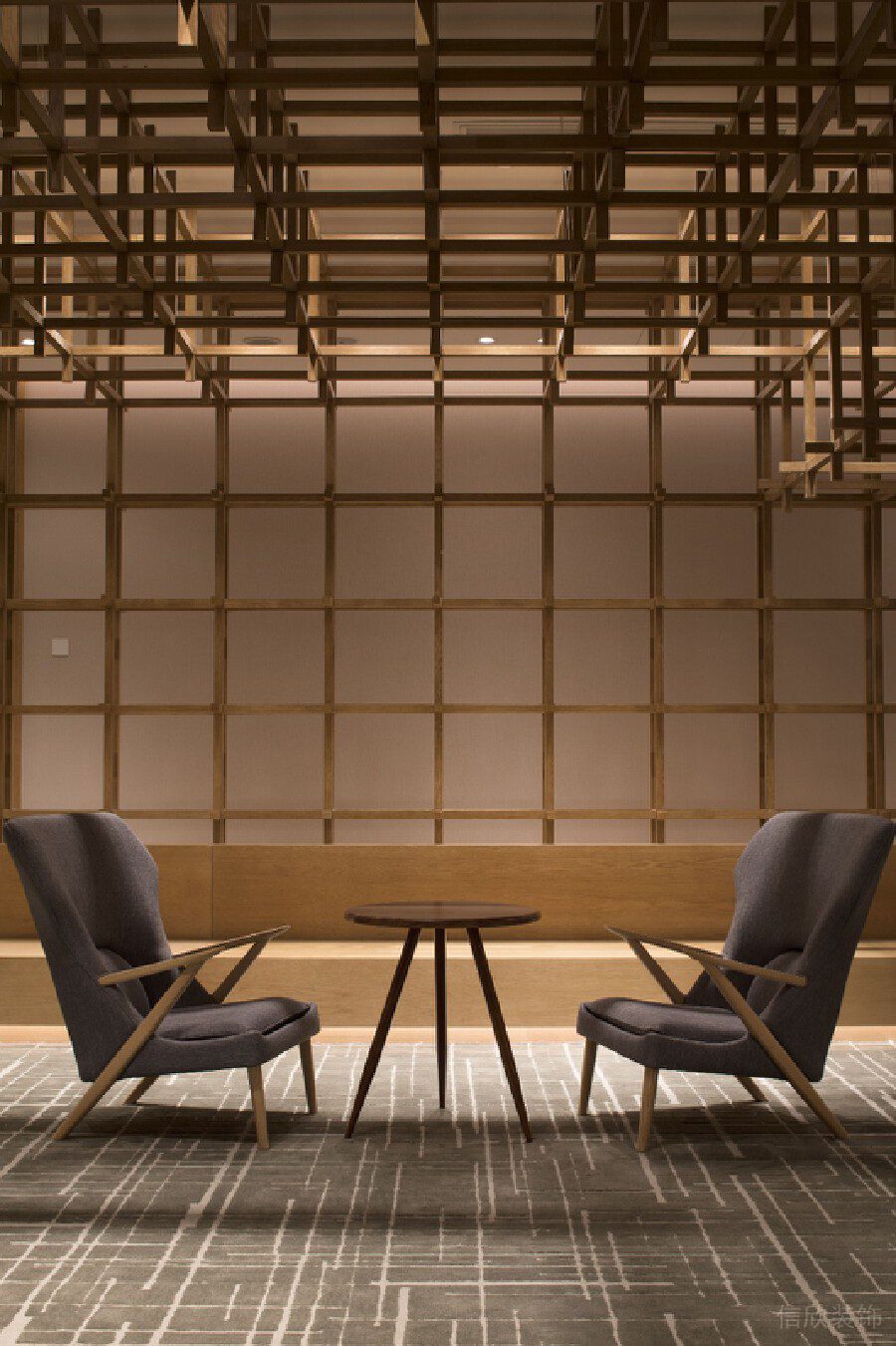 休息區(qū)裝修設(shè)計辦公室天花格子吊頂