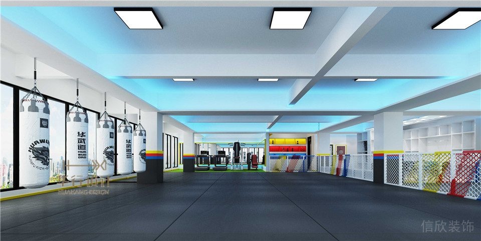 跆拳道活動式開放式教室裝修設計
