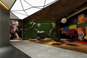 運(yùn)動(dòng)塑形健身過(guò)道設(shè)計(jì)幾何創(chuàng)意天花吊頂現(xiàn)代裝修設(shè)計(jì)