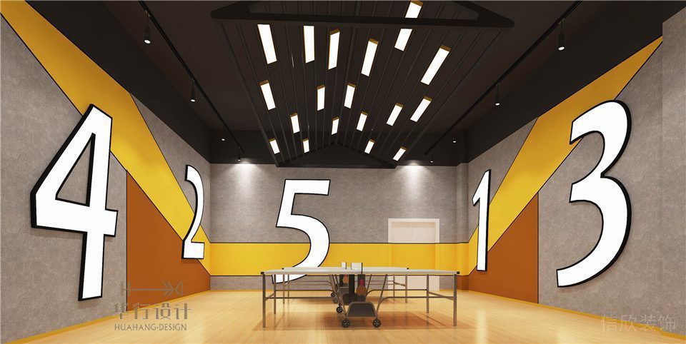 華武決寶龍店健身房設計_乒乓球區 華武決寶龍店健身房設計_乒乓球區