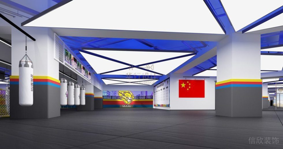 華武道清遠一店健身房設計-沙袋區 華武道清遠一店健身房設計-沙袋區