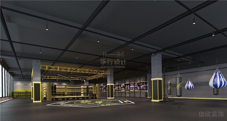 華武決東門店深圳健身房裝修設計_搏擊臺 華武決東門店深圳健身房裝修設計_搏擊臺