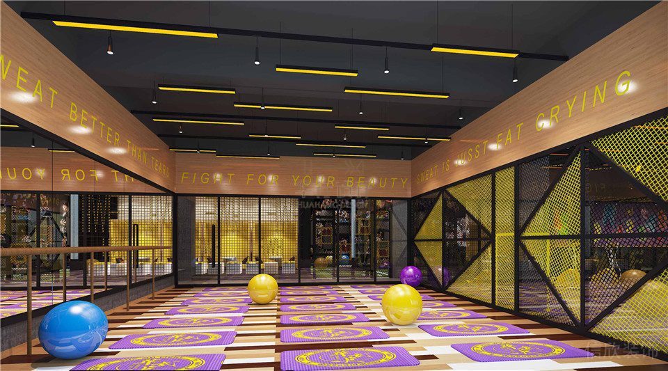 華武決東門店深圳健身房裝修設計-瑜伽室 華武決東門店深圳健身房裝修設計-瑜伽室