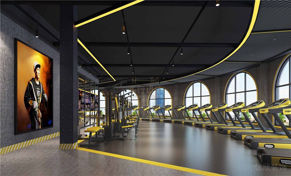華武決禹州健身房室內設計-跑步區 華武決禹州健身房室內設計-跑步區
