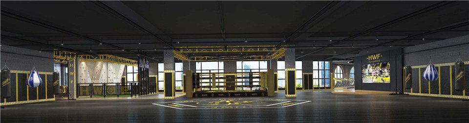 華武決禹州健身房室內設計-搏擊區 華武決禹州健身房室內設計-搏擊區