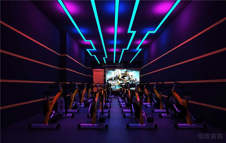 健身會(huì)所裝修設(shè)計(jì)濟(jì)陽IF健身_動(dòng)感單車
