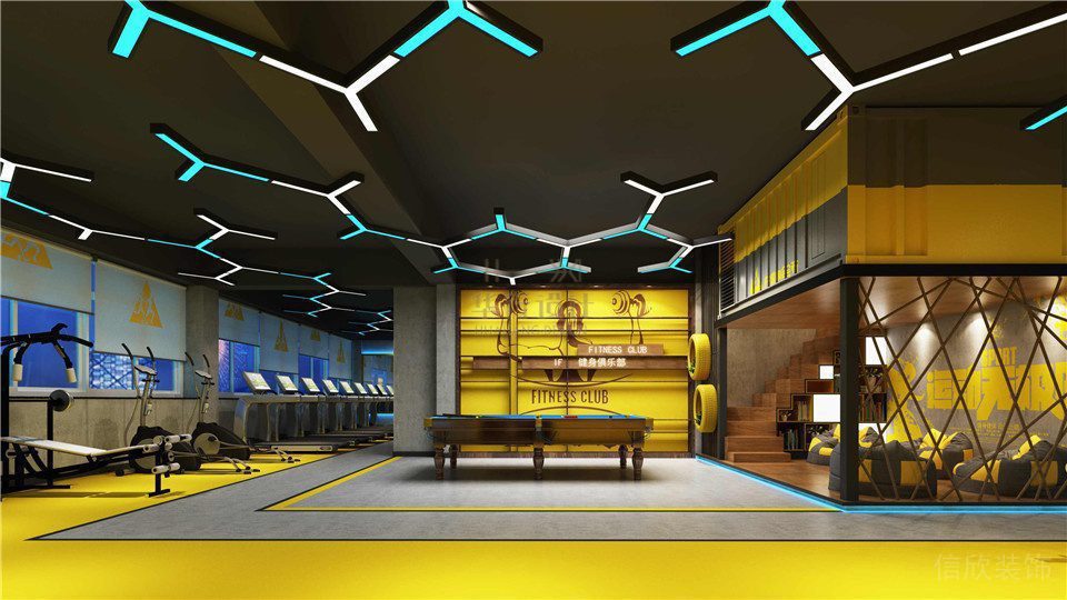 健身會(huì)所裝修設(shè)計(jì)濟(jì)陽IF健身_休閑區(qū)