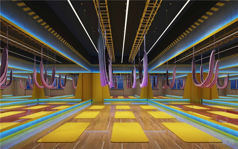 健身會(huì)所裝修設(shè)計(jì)濟(jì)陽IF健身_瑜伽室