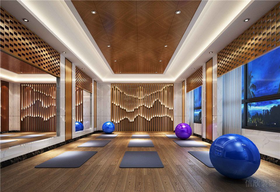 酒店健身會所裝修設計-瑜伽訓練室 酒店健身會所裝修設計-瑜伽訓練室