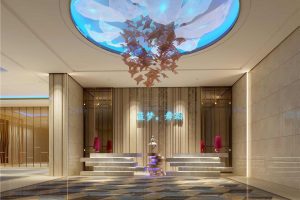 輕奢風(fēng)舞蹈培訓(xùn)機構(gòu)大理石現(xiàn)代大廳天花水晶吊頂優(yōu)雅設(shè)計