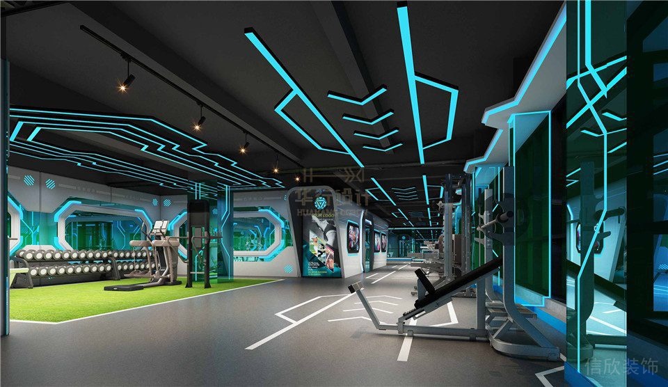 健身房裝修設(shè)計(jì)斯瑞特_重量區(qū)