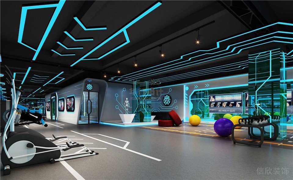 健身會(huì)所設(shè)計(jì)廣東韶關(guān)鍵卓健身_器械區(qū)