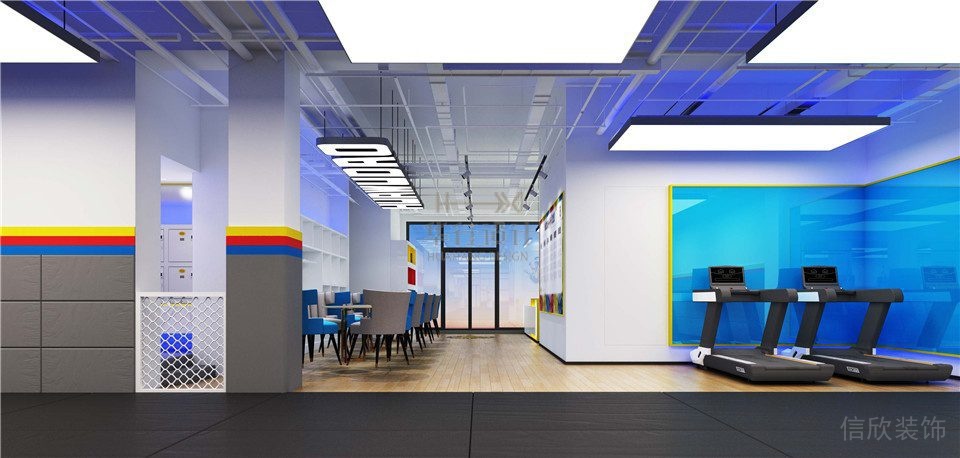 健身房裝修設計鄭州華武道-休息區 健身房裝修設計鄭州華武道-休息區