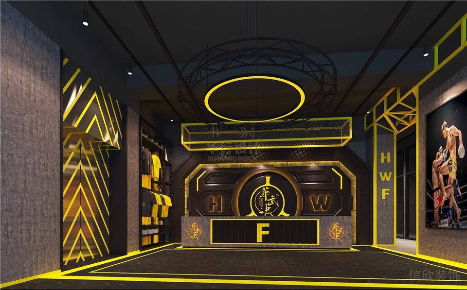 華武決東門店深圳健身房裝修設計_服務臺 華武決東門店深圳健身房裝修設計_服務臺