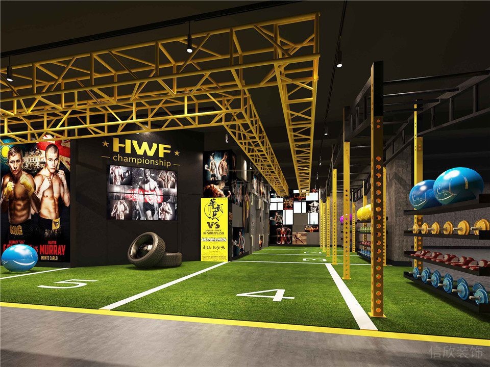 華武決平湖深圳健身房裝修設計_私教區