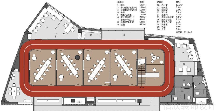 珠海習同英語培訓中心裝修設計_信欣幼兒園學校裝修設計