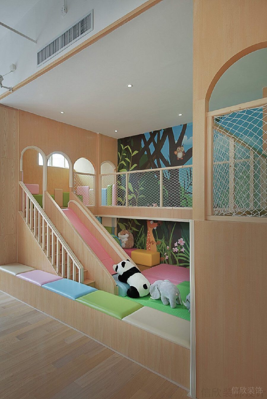 廣州花都早教中心裝修設計_信欣幼兒園學校裝修設計
