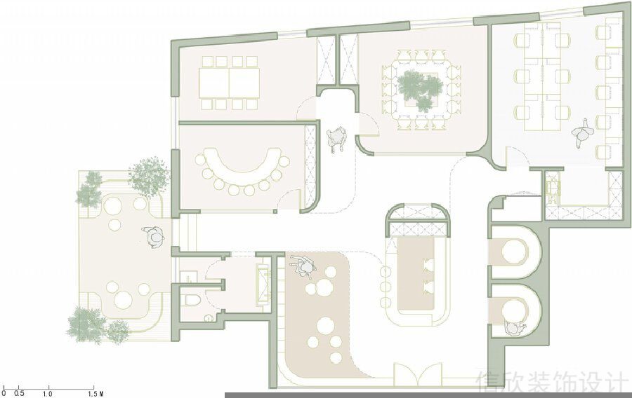 深圳書宇培訓學校裝修設計_信欣幼兒園學校裝修設計