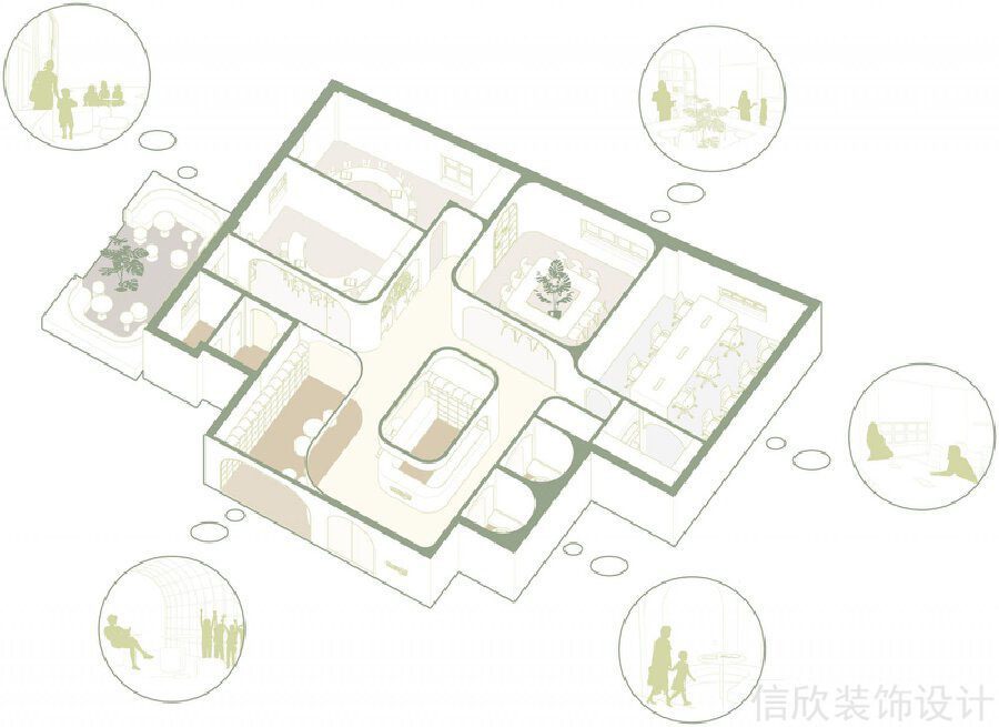 深圳書宇培訓學校裝修設計_信欣幼兒園學校裝修設計