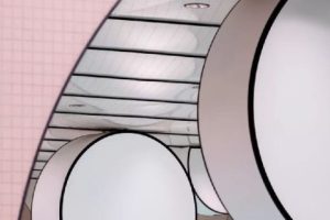 天花吊頂粉色瓷磚鋪貼游泳池裝修設(shè)計圖