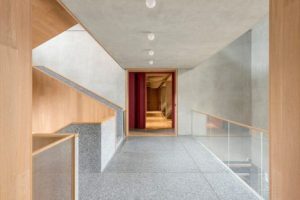 木質(zhì)水磨石過道辦公室效果圖