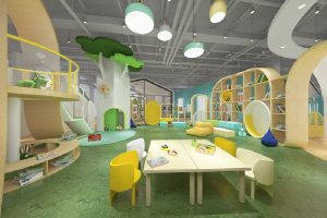 機(jī)構(gòu)裝修設(shè)計(jì)休息區(qū)木質(zhì)裝修書(shū)柜收納