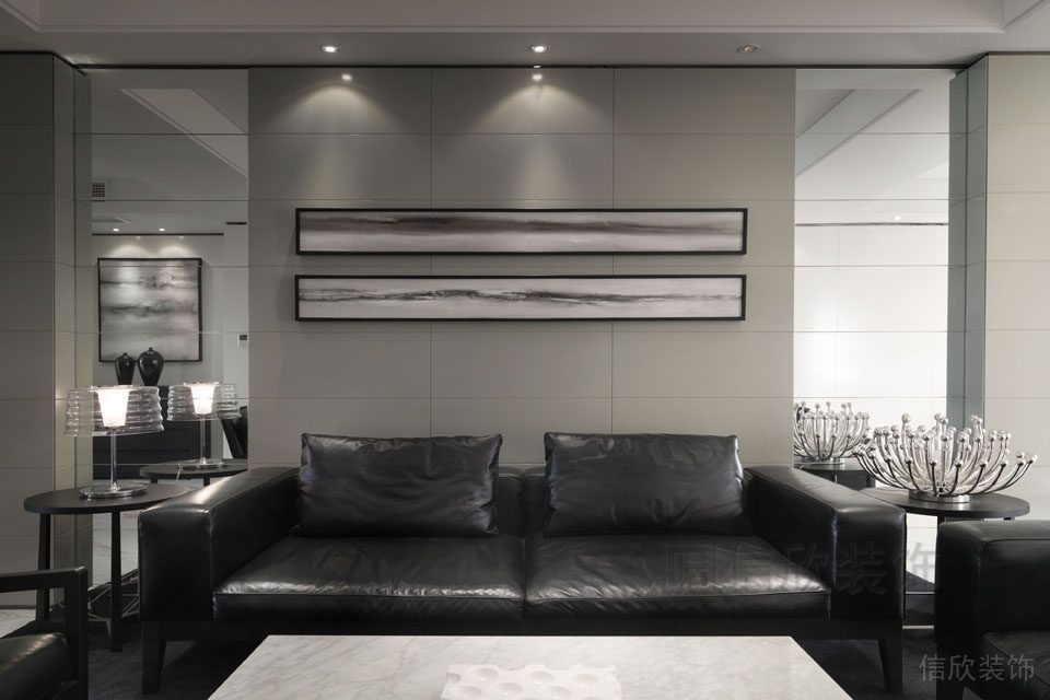 總裁辦公室皮革沙發(fā)商務(wù)風(fēng)效果圖天花燈飾設(shè)計(jì)圖大理石茶幾