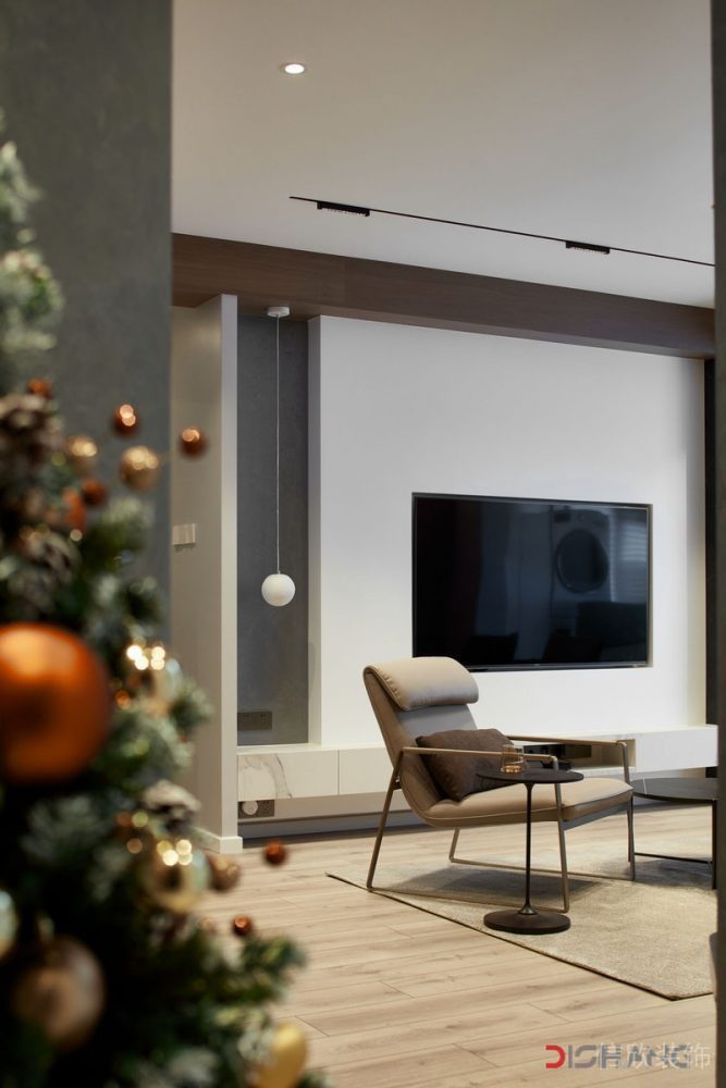 客廳裝修設(shè)計木質(zhì)地板簡約內(nèi)嵌式極簡風(fēng)效果圖