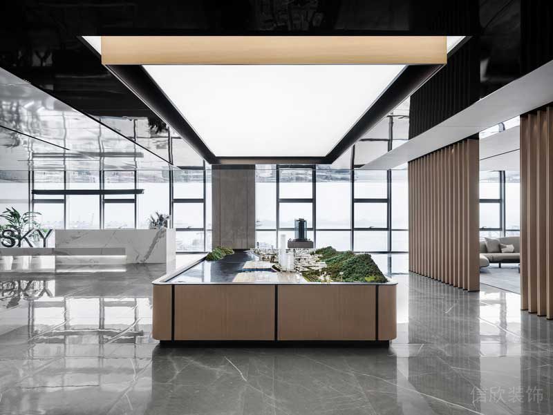 沙盤(pán)上方軟膜天花