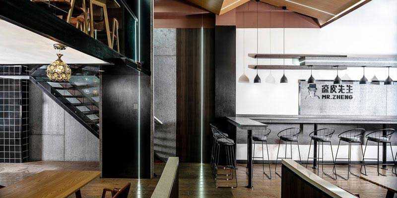 辦公室工業(yè)風(fēng)吧臺區(qū)效果圖 (2)