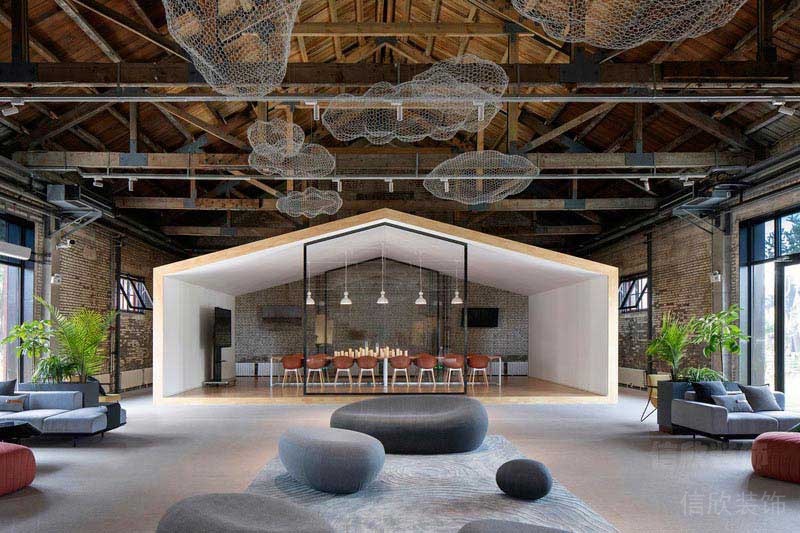 辦公室工業風大廳效果圖 (2)