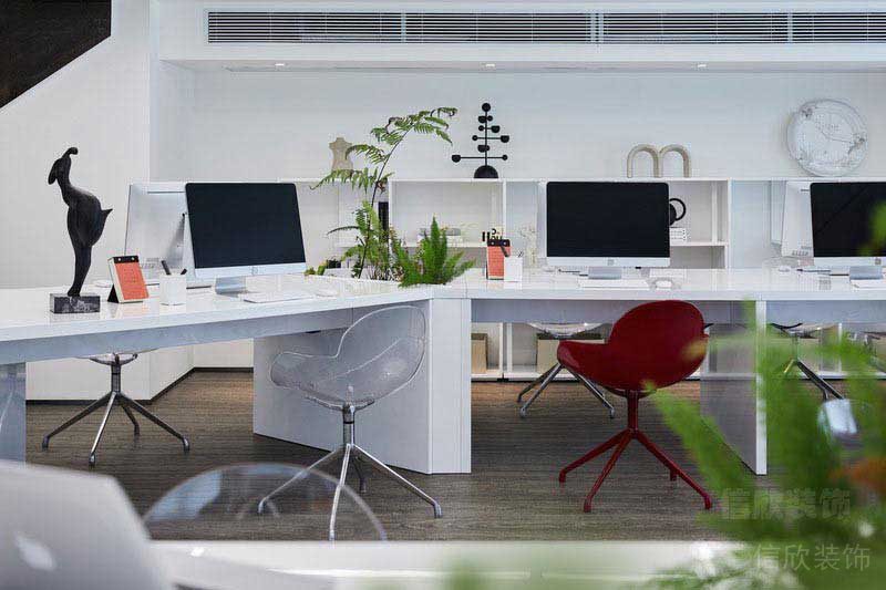 辦公室現(xiàn)代風(fēng)辦公區(qū)效果圖 (2)