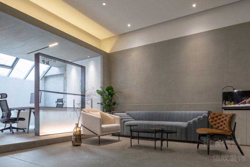 辦公室現代簡約風洽談區效果圖(1)