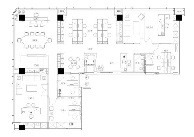 辦公室現代簡約風設計圖 (5)