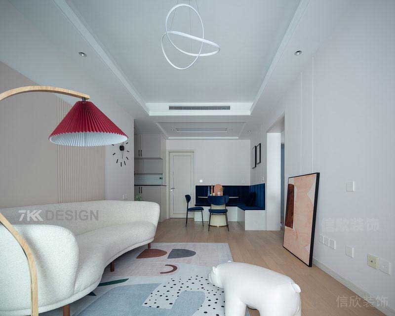 北歐風格公寓客廳簡潔天花吊頂