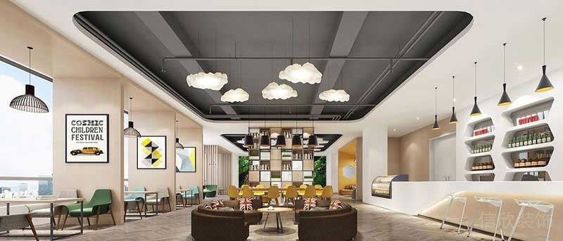 北歐工業(yè)風餐飲空間公共區(qū)