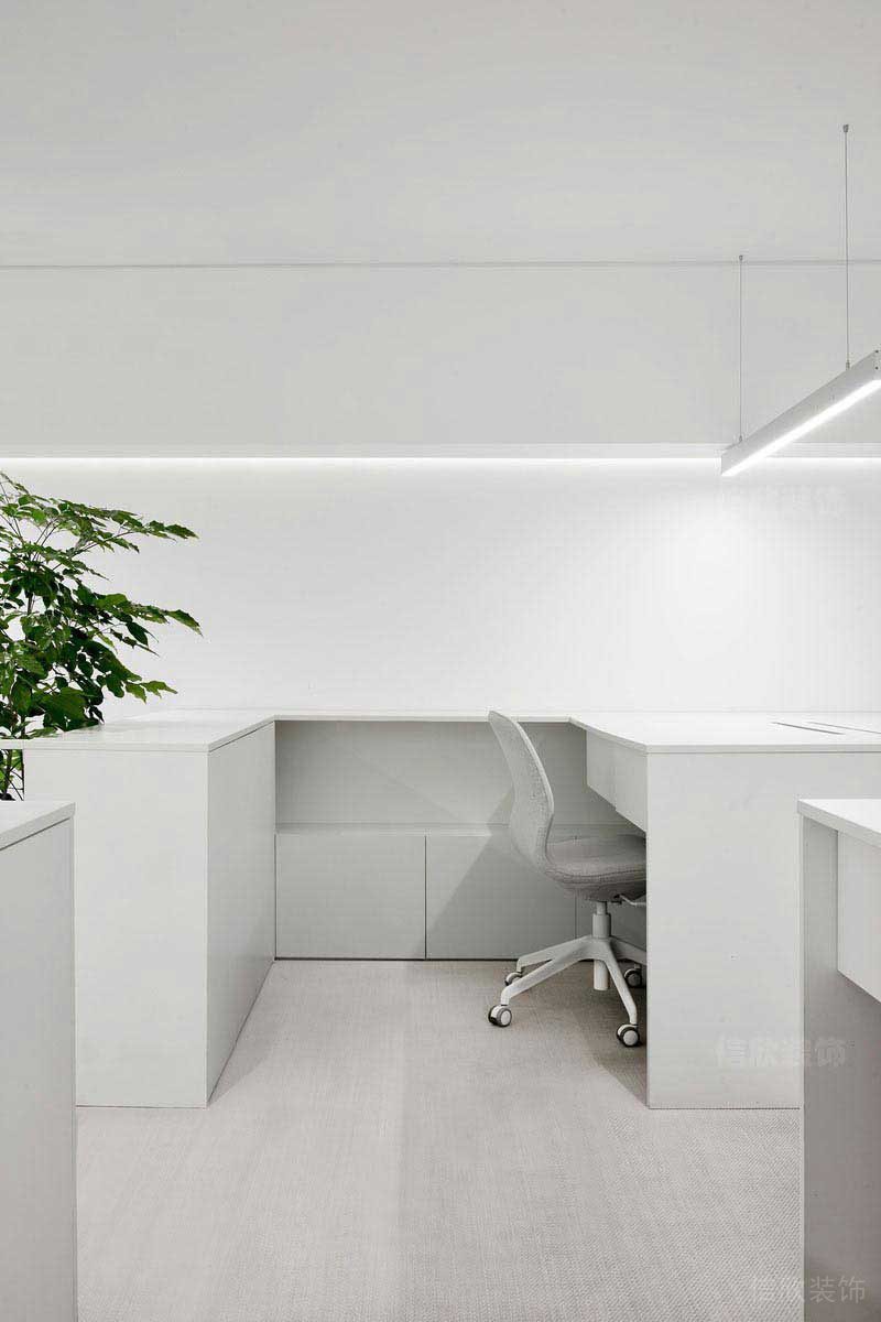 純白簡約風辦公室員工區(qū)