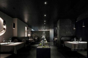 餐廳現(xiàn)代風室內(nèi)假山景觀效果圖