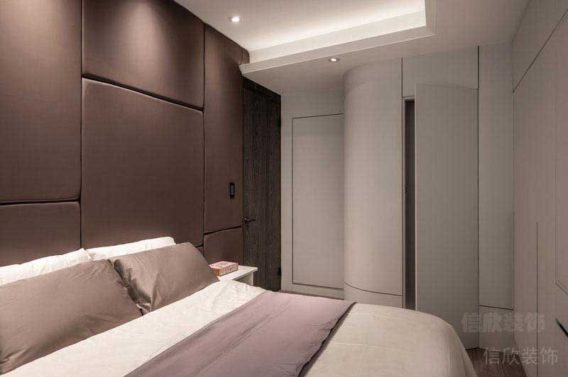 二手房改造現(xiàn)代簡(jiǎn)約風(fēng)臥室背景墻效果圖