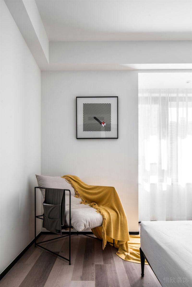 二手房改造現(xiàn)代簡(jiǎn)約風(fēng)臥室休閑椅效果圖