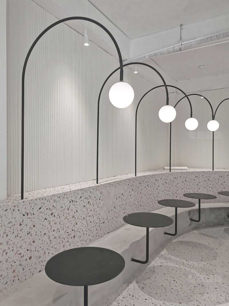 工業現代風茶飲空間卡座鐵藝茶幾