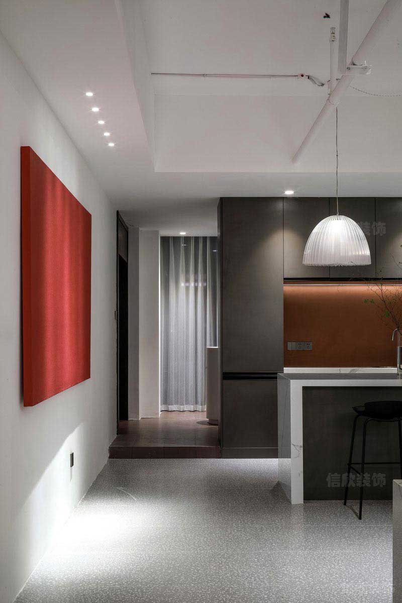 灰色水吧臺設(shè)計(jì)效果