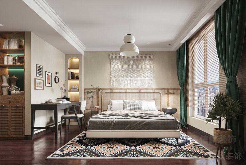 酒店現(xiàn)代風大床房效果圖